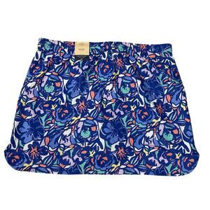 NWT St. John’s Bay Blue Floral Skort Short Mid-Rose Women’s XL Pocket Resort